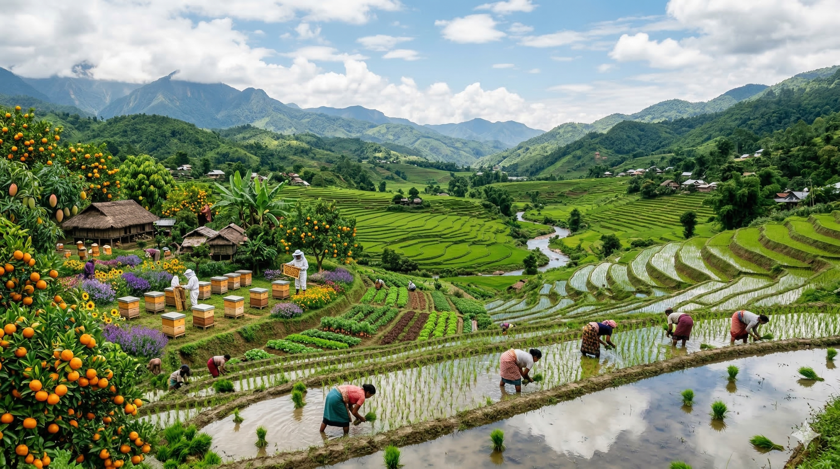 Integrated Organic Farming Landscape